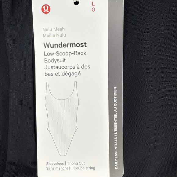 NWT Lululemon Wundermost Nulu Mesh Scoop-Back Sleeveless Thong Bodysuit Size L - Picture 10 of 11